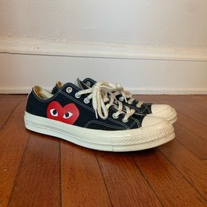 Converse X CDG Play Black Low Sneakers Men’s Size 10